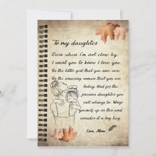 Dochtercadeau Brief aan mijn dochter van mama Kaart
