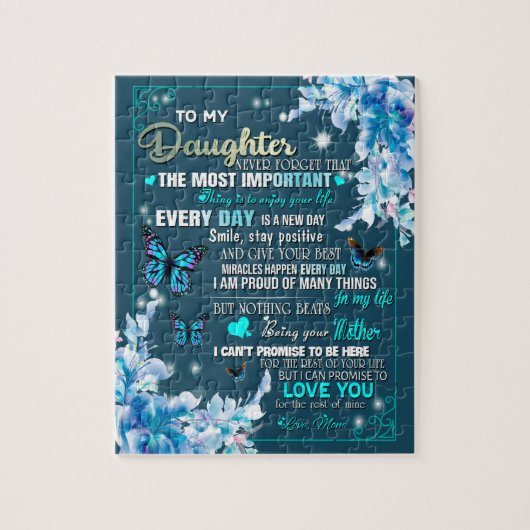 Dochtercadeau | Brief aan mijn dochter van mama Legpuzzel (Verticaal)