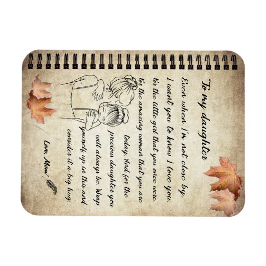 Dochtercadeau | Brief aan mijn dochter van mama Magneet (Horizontaal)