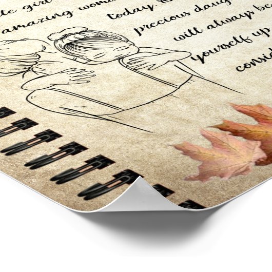 Dochtercadeau | Brief aan mijn dochter van mama Poster (Hoek)