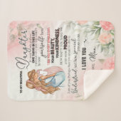 Dochtercadeau | Brief aan mijn dochter van mama Sherpa Deken (Voorkant (horizontaal))