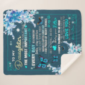 Dochtercadeau | Brief aan mijn dochter van mama Sherpa Deken (Voorkant (horizontaal))