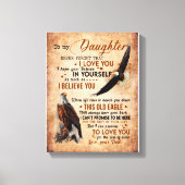 Dochtercadeau | Brief aan mijn dochter van papa Canvas Afdruk (Voorkant)