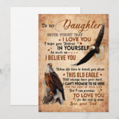 Dochtercadeau | Brief aan mijn dochter van papa Feestdagenkaart (Voorkant / Achterkant)