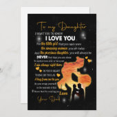 Dochtercadeau |Brief aan mijn dochter van papa Feestdagenkaart (Voorkant / Achterkant)