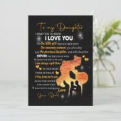 Dochtercadeau |Brief aan mijn dochter van papa Feestdagenkaart (Staand voorkant)