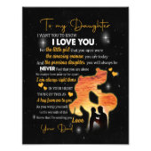 Dochtercadeau |Brief aan mijn dochter van papa Foto Afdruk (Voorkant)