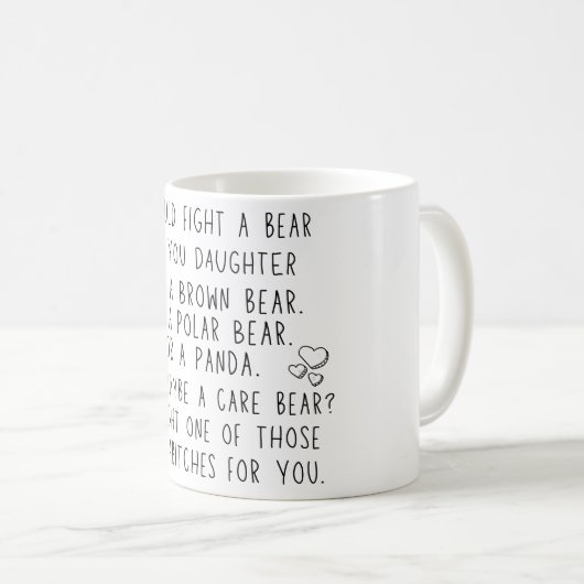 Dochtercadeau grappig cadeau voor dochter koffiemok (Voorkant rechts)