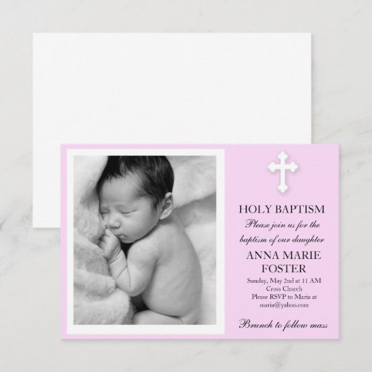 Dochterdoop Kaart (Voorkant / Achterkant)