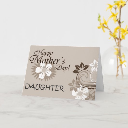 DOCHTERGELUKKIGE MOEDERDAG KAART (Gele Bloem)