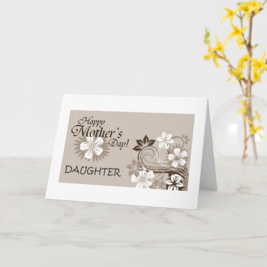 DOCHTERGELUKKIGE MOEDERDAG KAART (Gele Bloem)