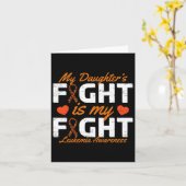 Dochtergevecht is mijn strijd tegen leukemie bewus kaart (Gele Bloem)