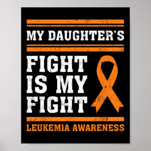 Dochtergevecht is mijn strijd tegen leukemie bewus poster