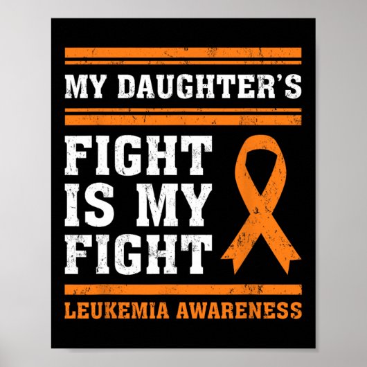 Dochtergevecht is mijn strijd tegen leukemie bewus poster (Voorkant)