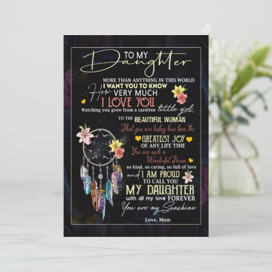 Dochterliefhebbers | Aan mijn dochter, liefde mama Kaart (Staand voorkant)