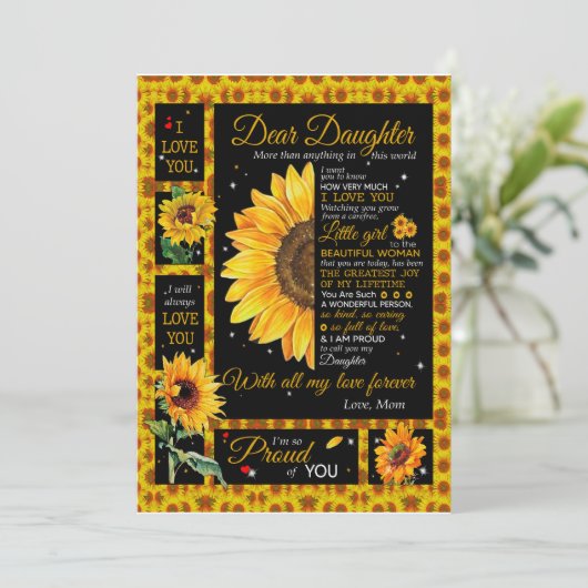 Dochterliefhebbers | Aan mijn dochter, liefde mama Kaart (Staand voorkant)