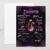 Dochterliefhebbers | Voor mijn dochter, liefde mam Kaart (Voorkant / Achterkant)