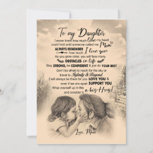 Dochterliefhebbers Voor mijn dochter liefde Moed Kaart