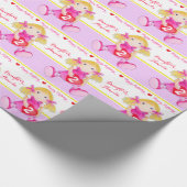Dochternaam lap pop 2e verjaardag wrap cadeaupapier (Hoek)