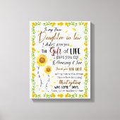 Dochterovers | Naar mijn beste dochter in de wet Canvas Afdruk (Voorkant)