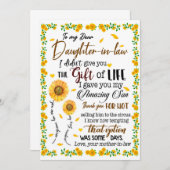 Dochterovers | Naar mijn beste dochter in de wet Kaart (Voorkant / Achterkant)