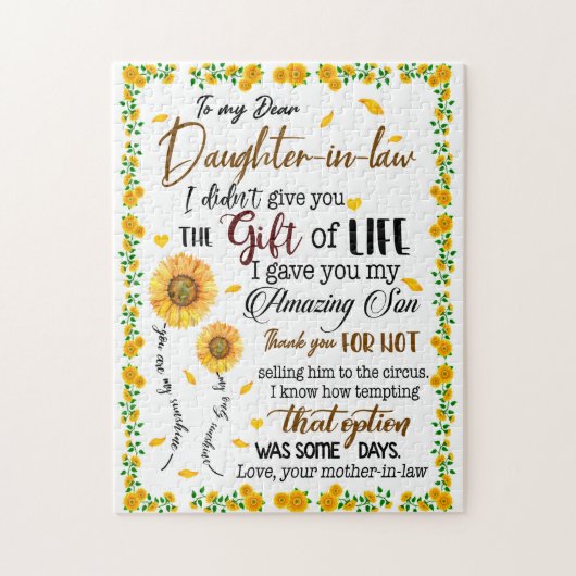 Dochterovers | Naar mijn beste dochter in de wet Legpuzzel (Verticaal)