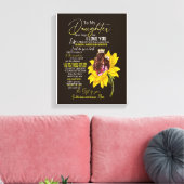Dochterovers | Naar mijn dochter-liefdesmoeder Canvas Afdruk (Insitu (Woonkamer))
