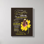 Dochterovers | Naar mijn dochter-liefdesmoeder Canvas Afdruk (Voorkant)
