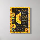 Dochterovers | Naar mijn dochter-liefdesmoeder Canvas Afdruk (Voorkant)