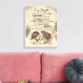 Dochterovers | Naar mijn dochter-liefdesmoeder Canvas Afdruk (Insitu (Woonkamer))