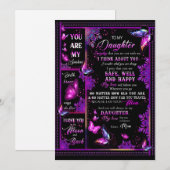 Dochterovers | Naar mijn dochter-liefdesmoeder Feestdagenkaart (Voorkant / Achterkant)