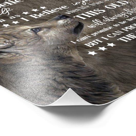 Dochterovers | Naar mijn dochter-liefdesmoeder Foto Afdruk (Hoek)