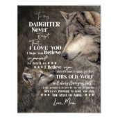 Dochterovers | Naar mijn dochter-liefdesmoeder Foto Afdruk (Voorkant)