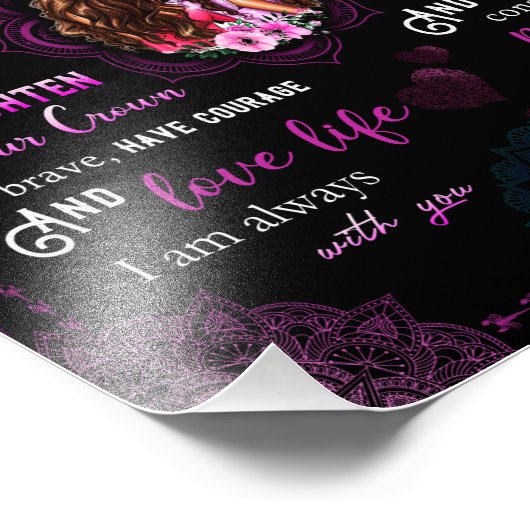 Dochterovers | Naar mijn dochter-liefdesmoeder Foto Afdruk (Hoek)