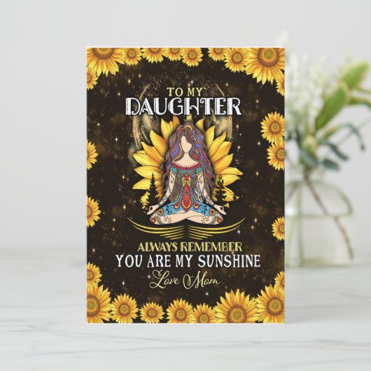 Dochterovers | Naar mijn dochter-liefdesmoeder Kaart (Staand voorkant)