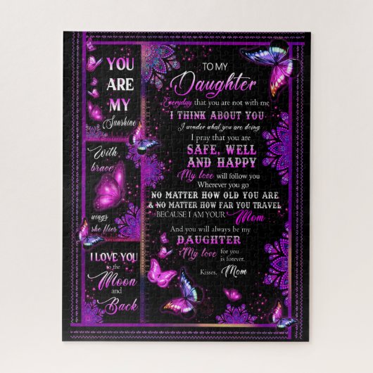 Dochterovers | Naar mijn dochter-liefdesmoeder Legpuzzel (Verticaal)