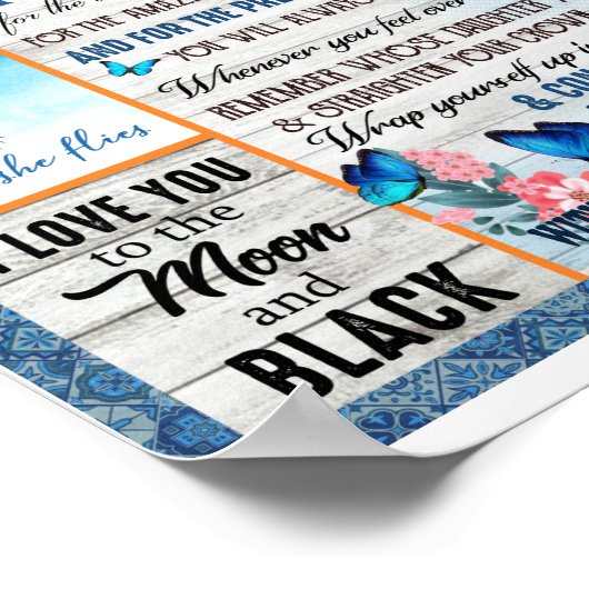 Dochterovers | Naar mijn dochter-liefdesmoeder Poster (Hoek)