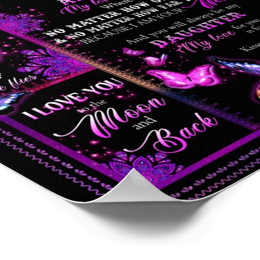 Dochterovers | Naar mijn dochter-liefdesmoeder Poster (Hoek)