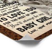 Dochterovers | Naar mijn dochter-liefdesmoeder Poster (Hoek)