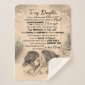 Dochterovers | Naar mijn dochter-liefdesmoeder Sherpa Deken (Voorkant)