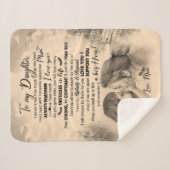 Dochterovers | Naar mijn dochter-liefdesmoeder Sherpa Deken (Voorkant (horizontaal))