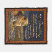 Dochterovers | Naar mijn dochter Love Dad Fleece Deken (Voorkant (Horizontaal))