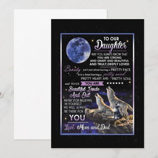 Dochterovers | Naar onze dochter-liefhebbers van m Kaart (Voorkant / Achterkant)