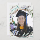 Dochters Afstuderen Natuur krans fotokaart Feestdagenkaart (Voorkant)