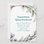 Dochters Afstuderen Natuur krans fotokaart Feestdagenkaart (Achterkant)