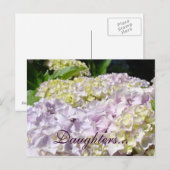 Dochters ansichtkaarten Lavendel Hydrangea Bloemen Briefkaart (Voorkant / Achterkant)