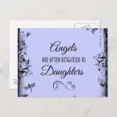 Dochters citaat: Engelen zijn vaak Briefkaart (Voorkant / Achterkant)