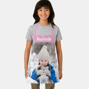 Dochters Foto Meisjes Roze Schort