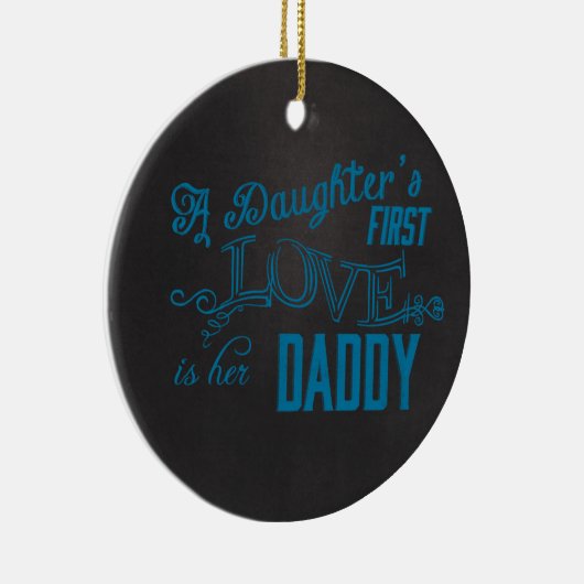 dochters houden eerst van haar vader keramisch ornament (Rechts)