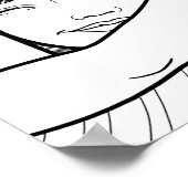 Dochter's Love - Line Art Portret Poster (Hoek)